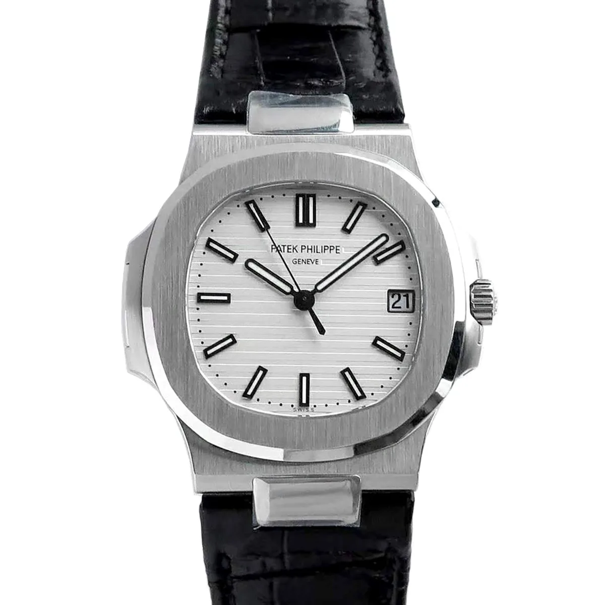 Patek-5711-White-Dial-on-Leather-Strap-1