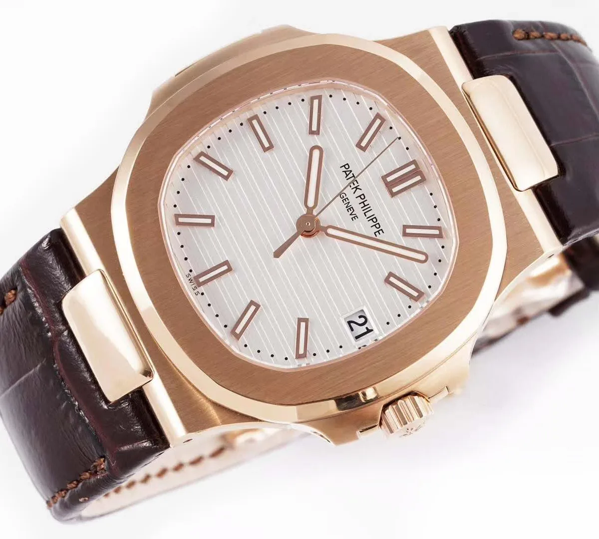 Patek-5711-RG-White-Dial-on-Leather-Strap-4