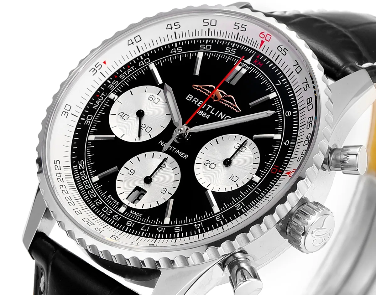Navitimer-B01-Chronograph-43-Black-Dial-in-Steel-on-Leather-Strap-Ref.-AB0138211B1A1-4