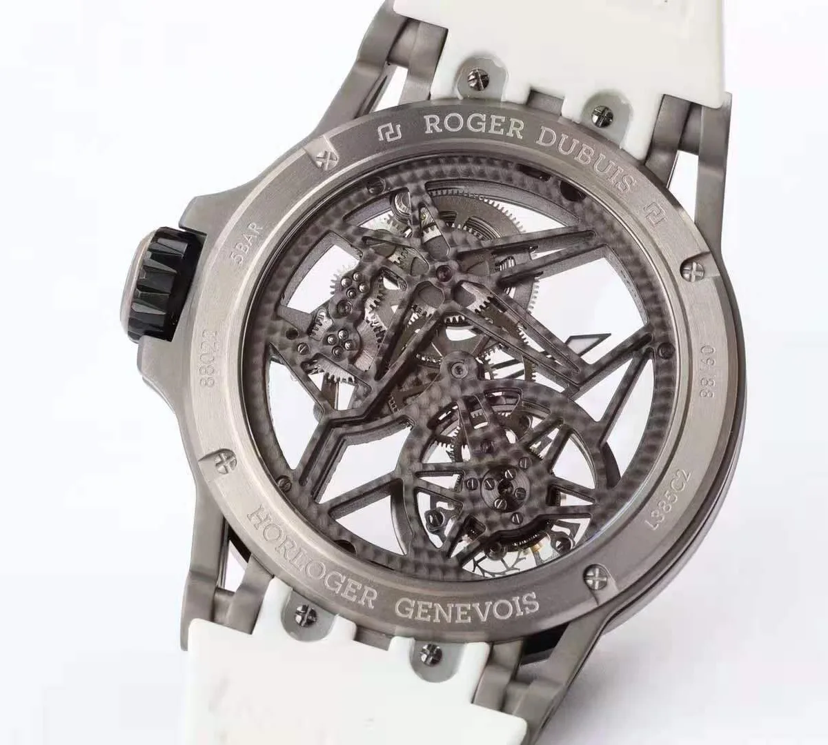 Excalibur-Spider-Skeleton-Flying-Tourbillon-with-White-Rubber-Strap-7