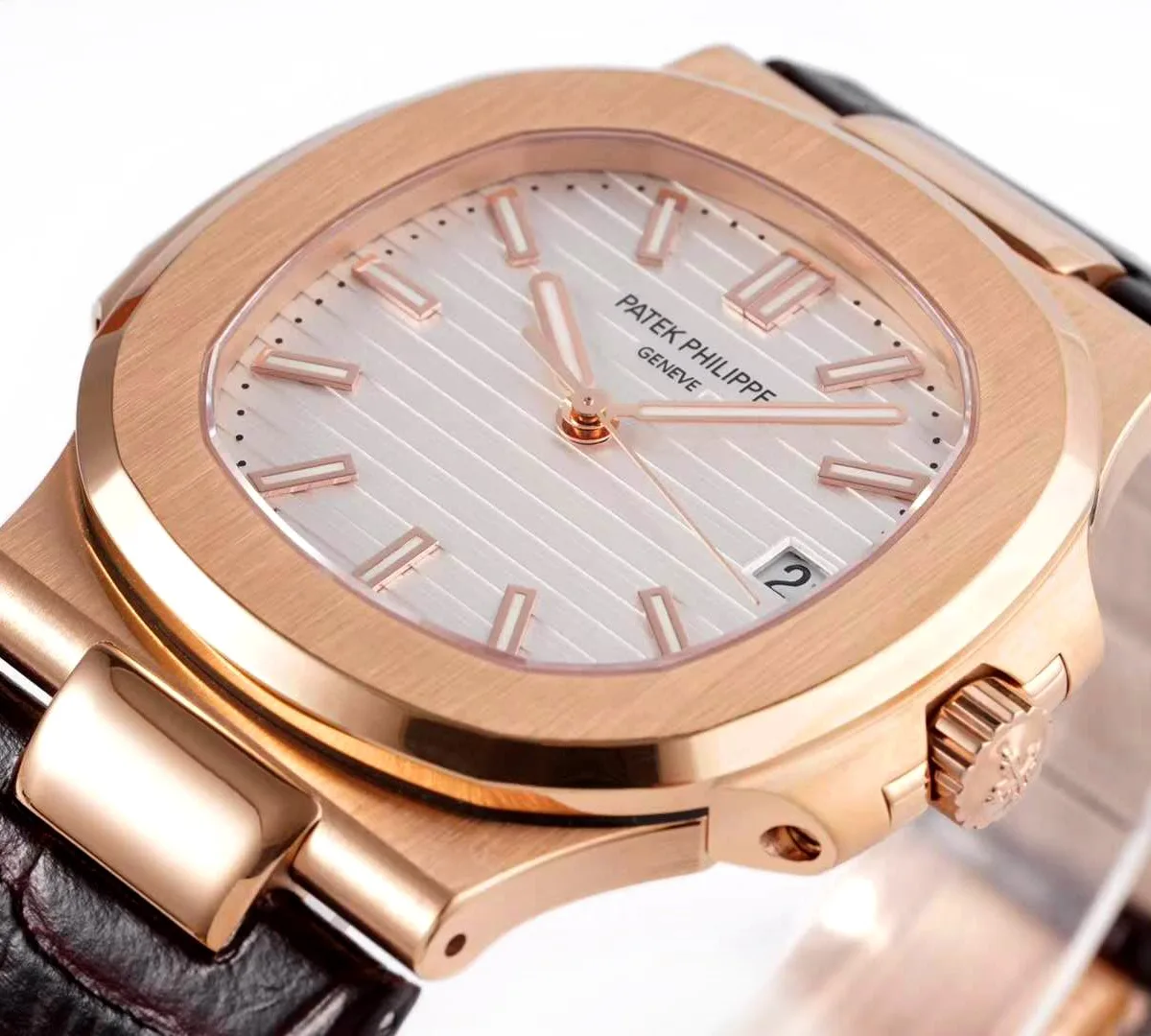 Patek-5711-RG-White-Dial-on-Leather-Strap-3