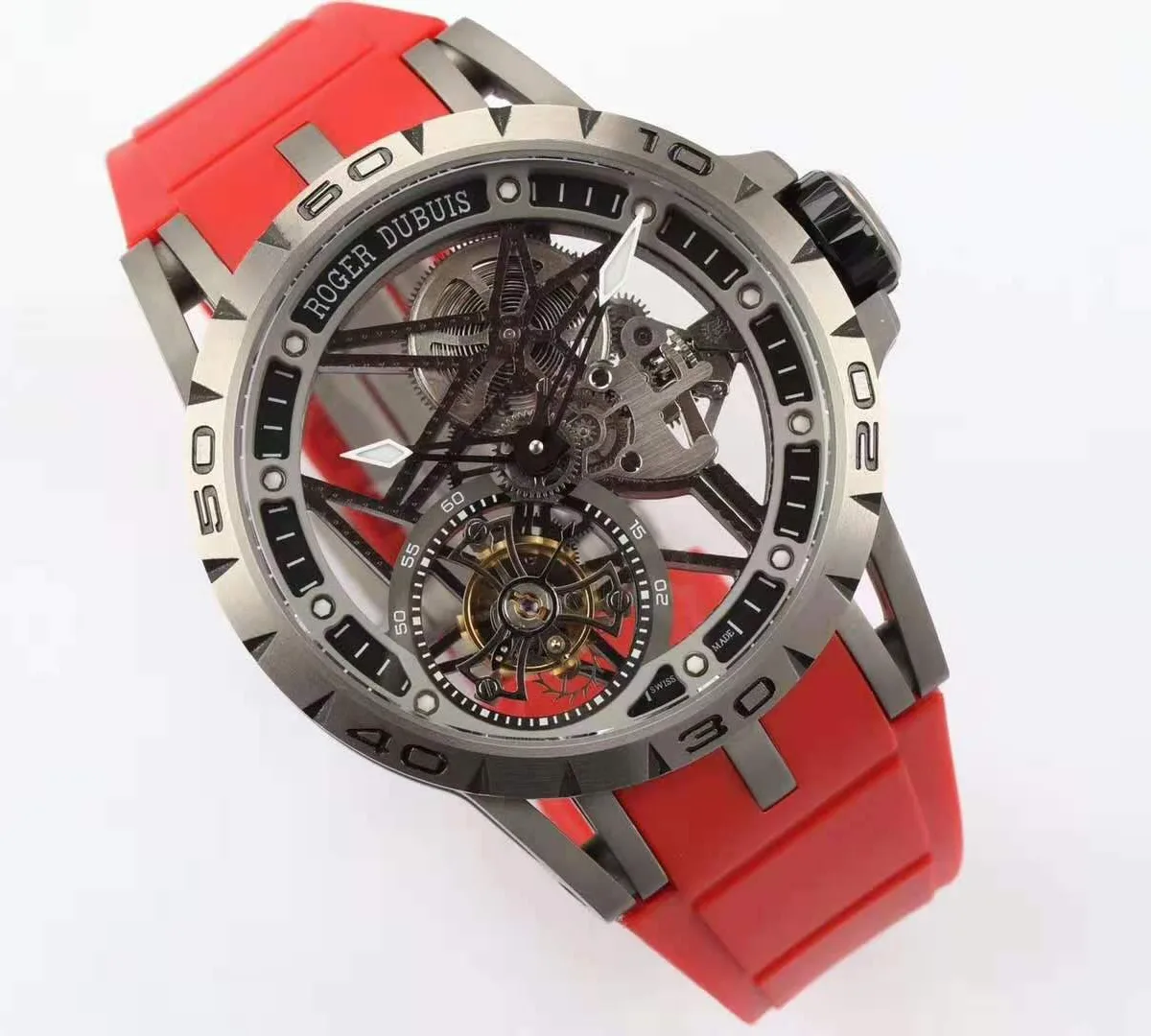 Excalibur-Spider-Skeleton-Flying-Tourbillon-with-Red-Rubber-Strap-2